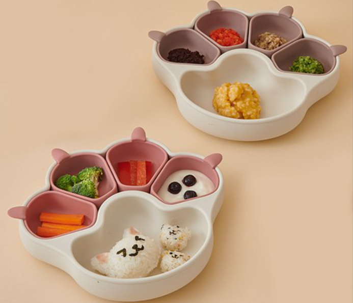silicone suction plate and fork